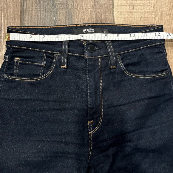 Hudson Barbara Super Skinny High Rise Dark Wash Denim Jeans - Picture 11 of 14
